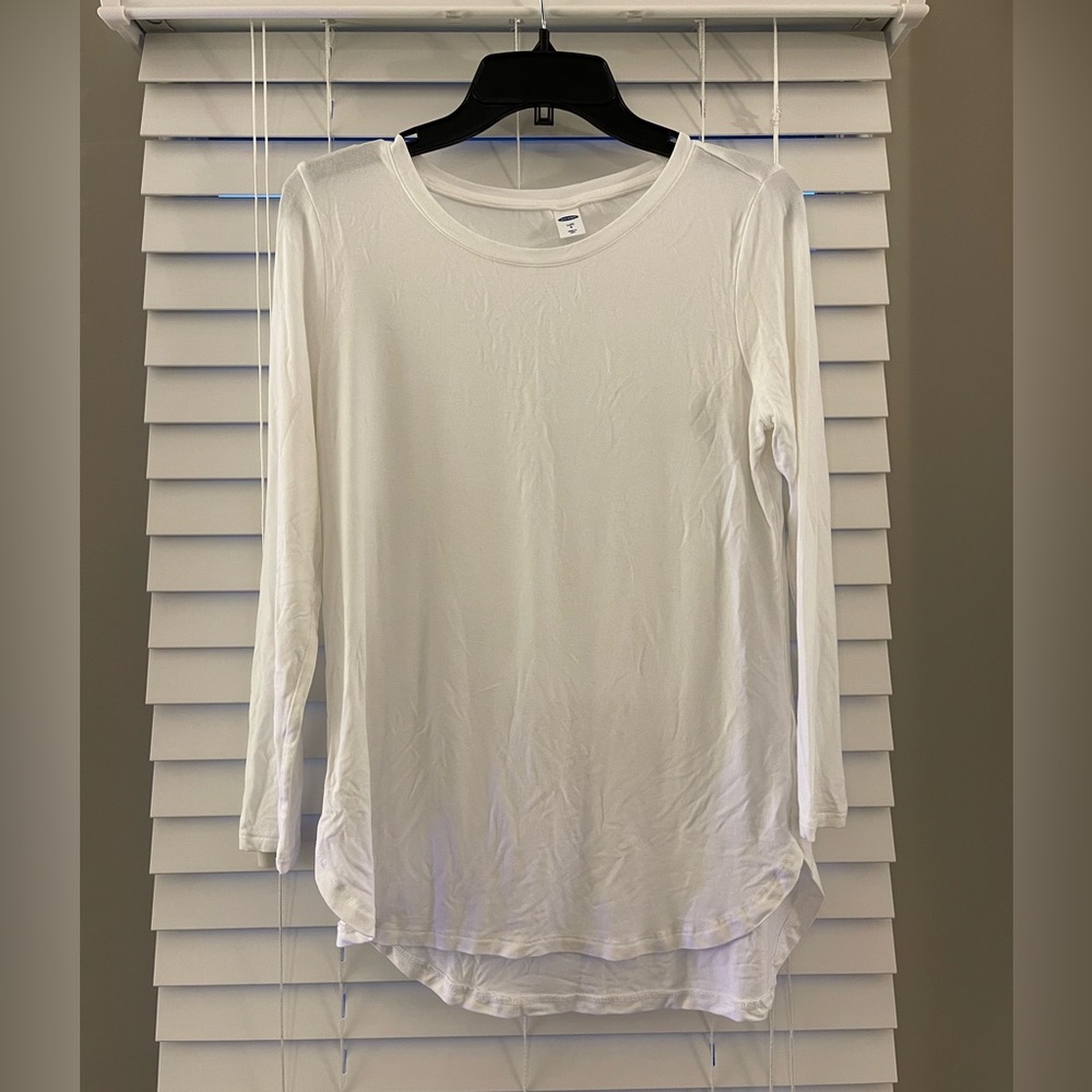 Old Navy Women’s Luxe Long Sleeve Shirt - White - Size S
